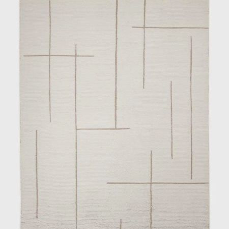 Rectangle Brint Abstract Wool Rug